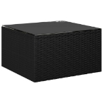 Set Divani da Giardino 7 pz con Cuscini in Polyrattan Nero