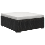 Set Divani da Giardino 12 pz con Cuscini in Polyrattan Nero