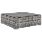 Set Divani da Giardino 8 pz con Cuscini in Polyrattan Grigio