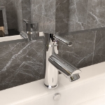 Rubinetto per Lavabo del Bagno Finitura Cromo 30x176 mm