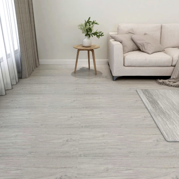 Listoni Pavimenti Adesivi 20 pz in PVC 1,86 m² Grigio Chiaro