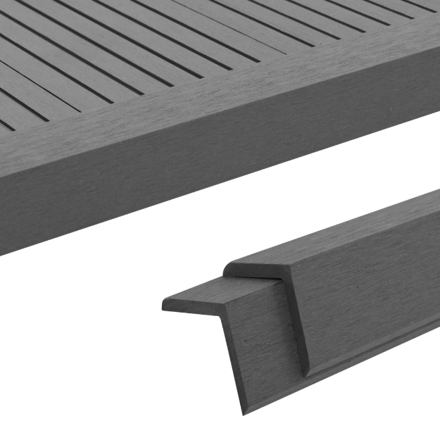 Profili Angolari per Decking in WPC  5 pz 170 cm Grigio