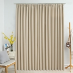 Tenda Oscurante con Ganci Beige 290x245 cm