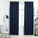 Tende Oscuranti con Ganci 2 pz Blu 140x245 cm