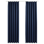 Tende Oscuranti con Ganci 2 pz Blu 140x245 cm