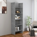 Libreria Grigio Cemento 60x35x180 cm in Truciolato