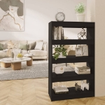 Libreria/Divisorio Nero 80x30x135 cm in Truciolato