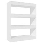 Libreria/Divisorio Bianco 80x30x103 cm in Legno Multistrato