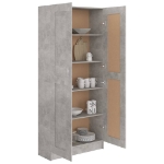 Libreria Grigio Cemento 82,5x30,5x185,5 cm in Truciolato