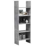 Libreria Grigio Cemento 60x35x180 cm in Truciolato