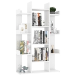 Libreria Bianco Lucido 86x25,5x140 cm in Truciolato