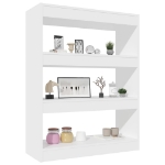 Libreria/Divisorio Bianco 80x30x103 cm in Legno Multistrato