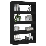 Libreria/Divisorio Nero 80x30x135 cm in Truciolato