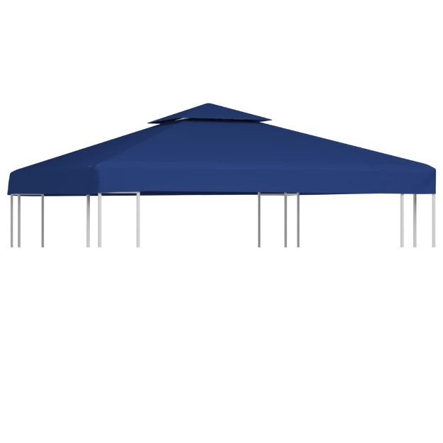 Telo di Ricambio per Gazebo 310g/m² Blu Scuro 3x3m