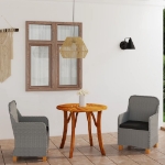 Set Mobili da Pranzo per Giardino 3 pz Grigio Chiaro