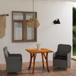 Set Mobili da Pranzo per Giardino 3 pz Grigio Chiaro