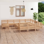 Set Divani da Giardino 12 pz in Legno Massello di Pino