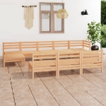 Set Divani da Giardino 10 pz in Legno Massello di Pino