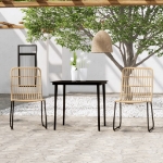 Set Mobili da Pranzo da Giardino 3 pz Rovere