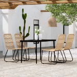 Set Mobili da Pranzo per Giardino 5 pz Rovere