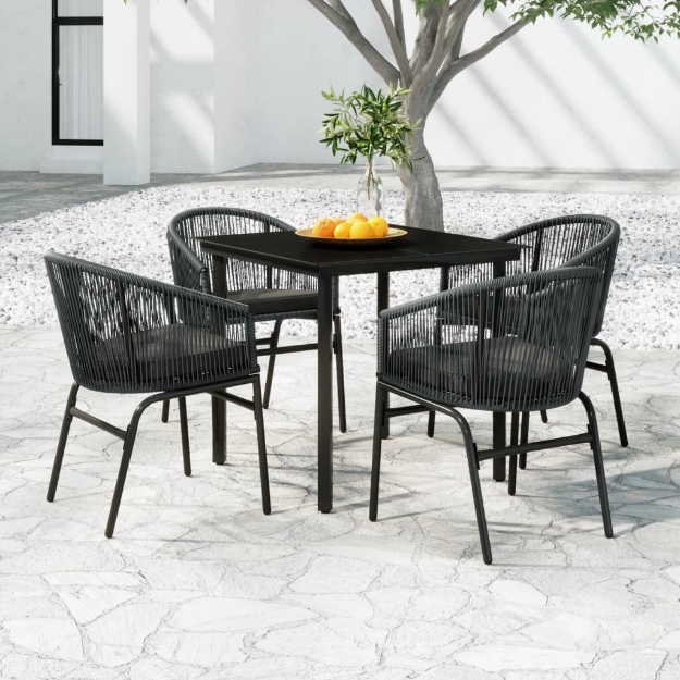 Set Mobili da Pranzo per Giardino 5 pz Antracite