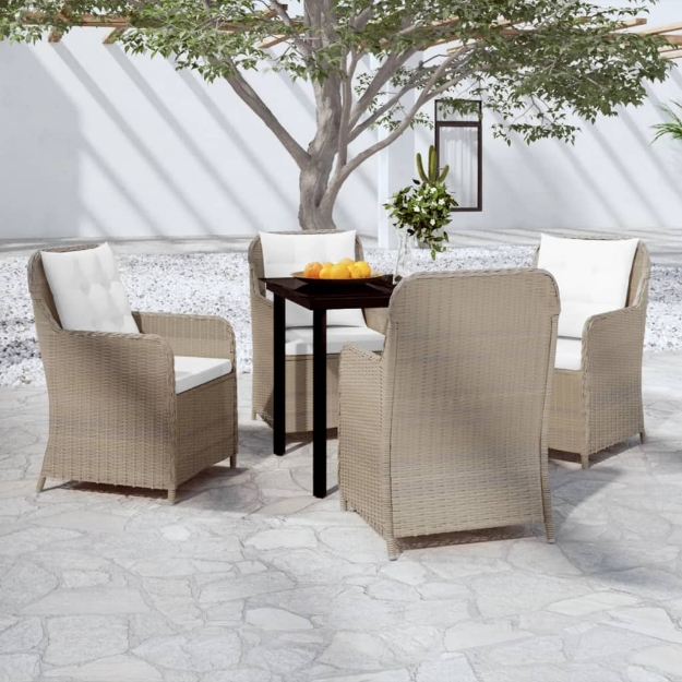 Set Mobili da Pranzo per Giardino 5 pz Marrone