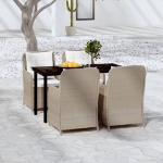 Set Mobili da Pranzo per Giardino 5 pz Marrone