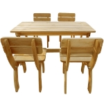 Set da Pranzo da Giardino 5 pz in Legno di Pino Impregnato