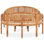 Set Salotto da Giardino 3 pz Design Curvo in Massello di Teak