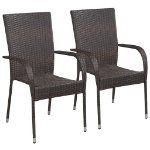 Set Mobili da Pranzo per Giardino 3 pz Polyrattan Marrone