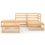 Set Divani da Giardino 5 pz in Legno Massello di Pino