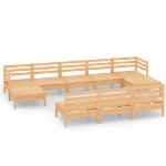 Set Divani da Giardino 10 pz in Legno Massello di Pino