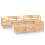 Set Divani da Giardino 10 pz in Legno Massello di Pino