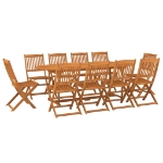 Set da Pranzo da Giardino 11 pz in Legno Massello di Acacia