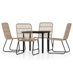 Set Mobili da Pranzo per Giardino 3 pz Rovere