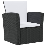 Set Divani da Giardino 16 pz con Cuscini in Polyrattan Nero