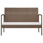 Set Divani da Giardino 16 pz con Cuscini in Polyrattan Marrone