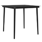 Set da Pranzo da Giardino Marrone e Nero 5 pz con Cuscini