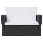 Set Divani da Giardino 16 pz con Cuscini in Polyrattan Nero