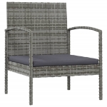 Set Divani da Giardino 16 pz con Cuscini in Polyrattan Grigio