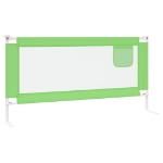 Sponda Letto di Sicurezza per Bambini Verde 180x25 cm Tessuto