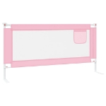 Sponda Letto di Sicurezza per Bambini Rosa 180x25 cm in Tessuto