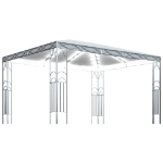 Gazebo con Stringa di Luci LED 400x300 cm Crema