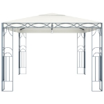 Gazebo con Stringa di Luci LED 400x300 cm Crema