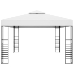 Gazebo da Giardino in Acciaio Verniciato 4x3x2,7 m Bianco