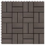 Piastrelle per Decking 22 pz 30x30cm 2mq in WPC Marrone Scuro