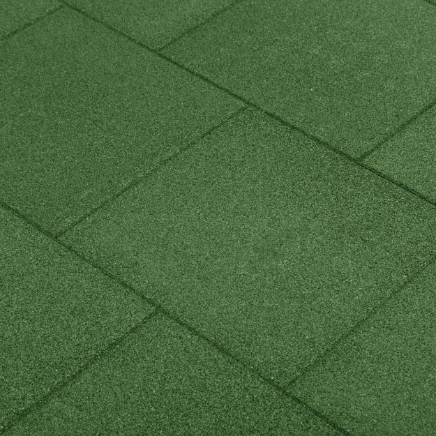 Piastrelle Anticaduta 24 pz in Gomma 50x50x3 cm Verde