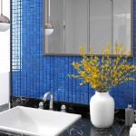 Piastrelle Mosaico 11 pz Blu 30x30 cm in Vetro