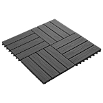 Piastrella Decking in WPC 11 pz 30x30 cm 1 sqm Nero