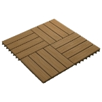 Piastrelle Decking 11pz Goffrature WPC 30x30 cm 1 mq Color Teak